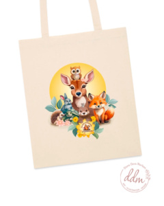 Merchandising Wildtierhilfe, Illustration einer Tiergruppe, schlafender Igel, Lebensfreude. Design von Diana Deva Marleen
